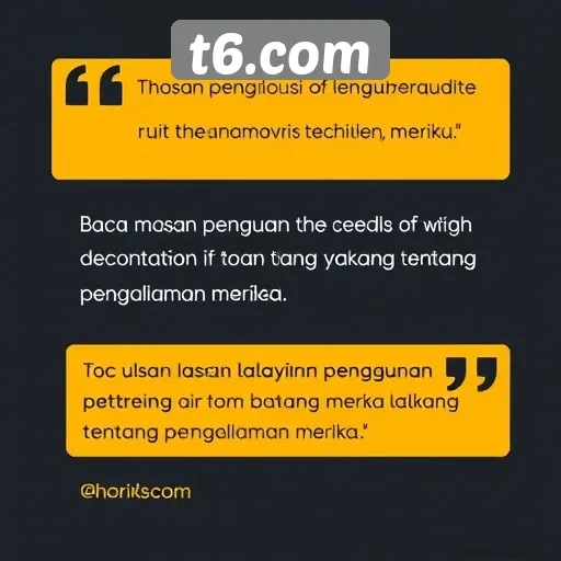 Kesan Pengguna tentang Layanan Pelanggan di t6.com